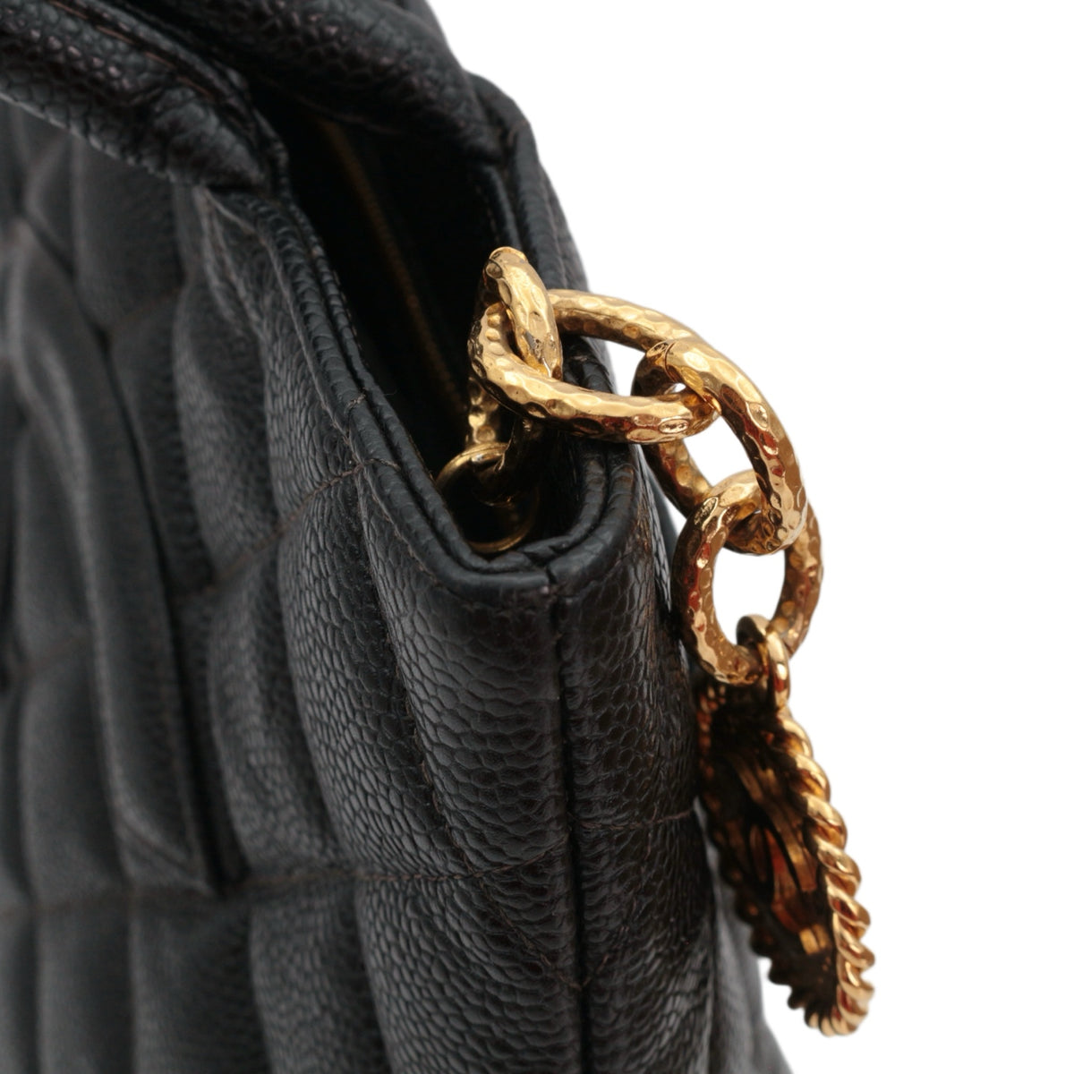 CHANEL Black Caviar Medallion Tote Bag [Used]