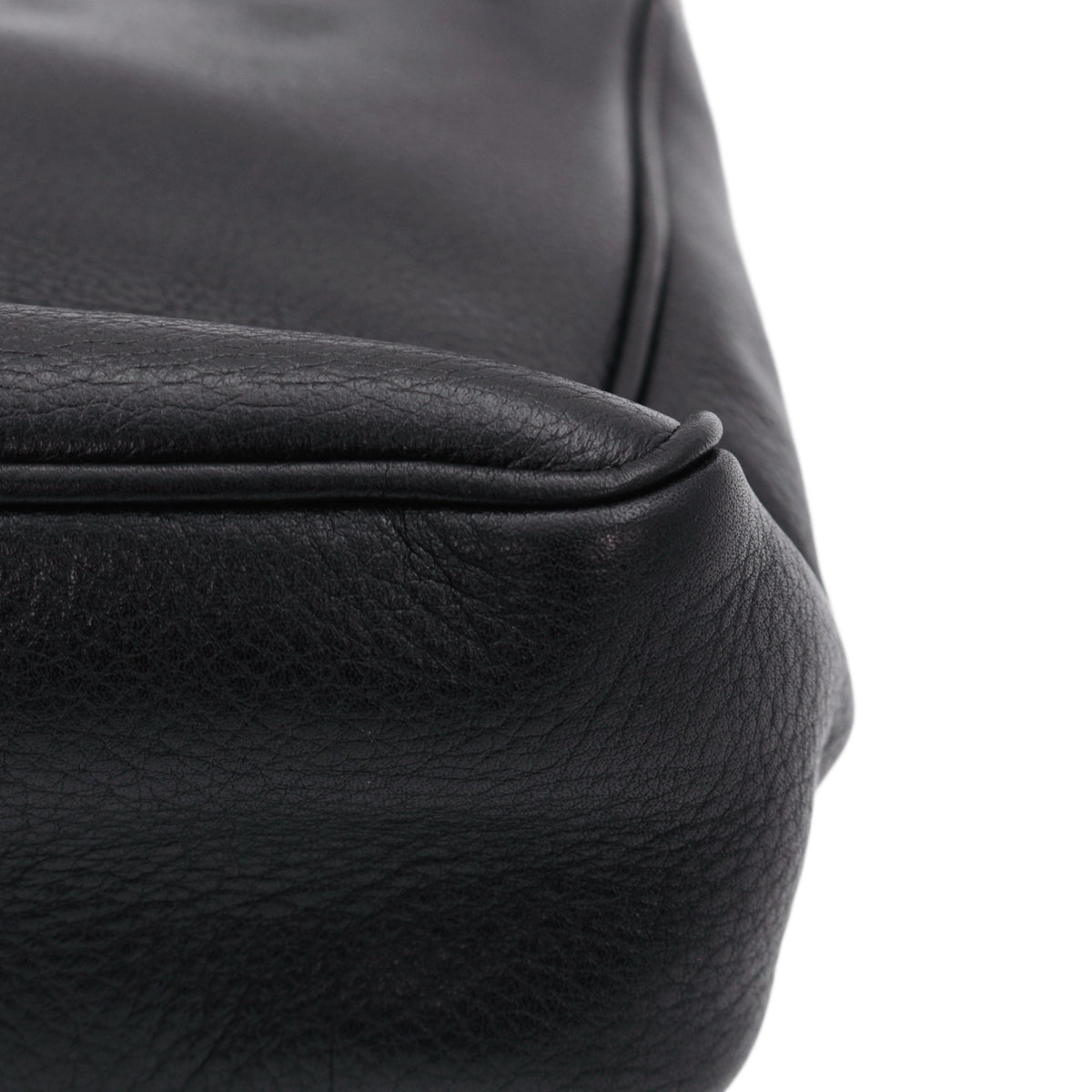 LOEWE Vintage Black Leather Anagram Flap Messenger Bag [Used]