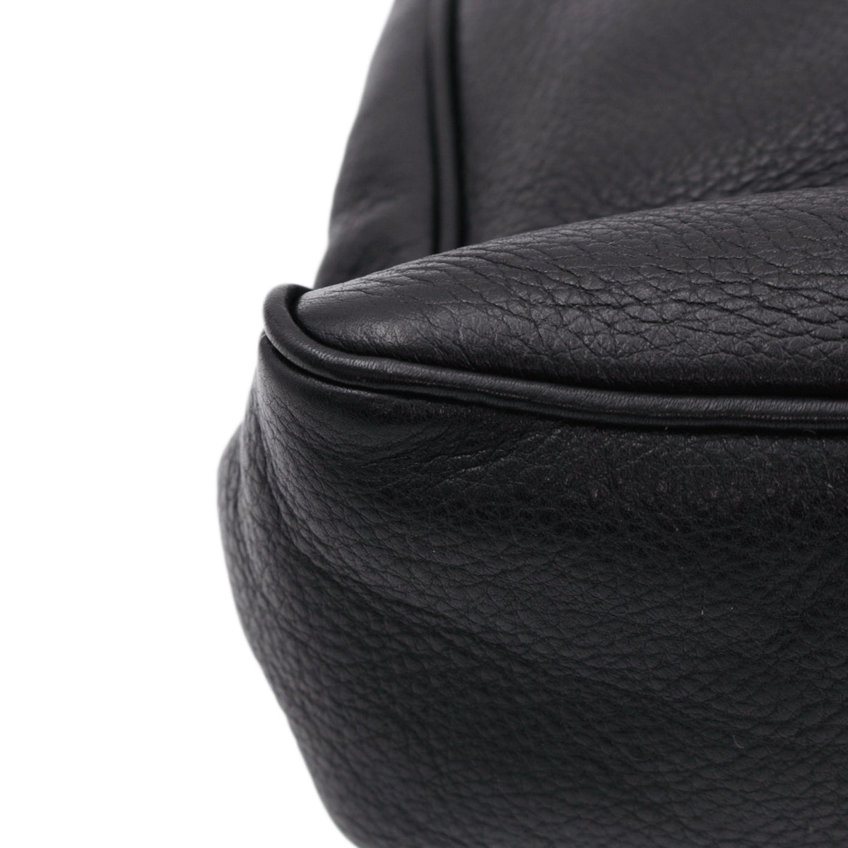 LOEWE Vintage Black Leather Anagram Flap Messenger Bag [Used]