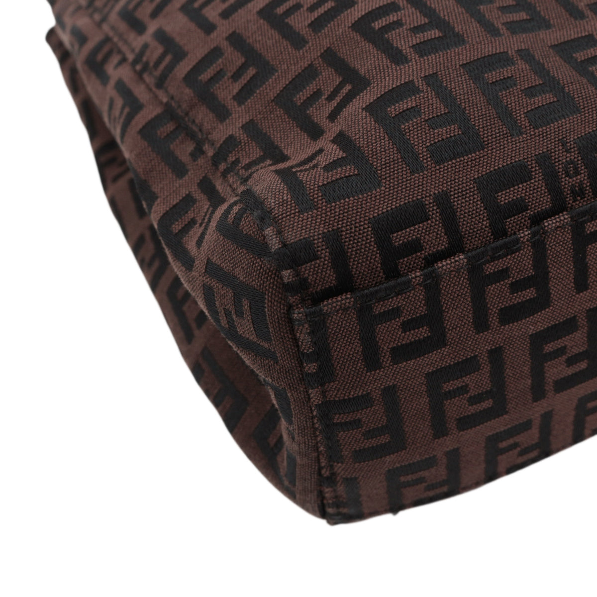 FENDI Vintage Brown & Black Zucca FF Canvas Tote Bag [Used]
