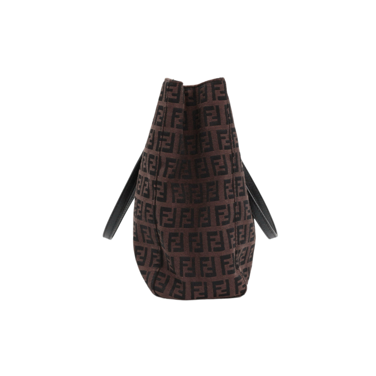 FENDI Vintage Brown & Black Zucca FF Canvas Tote Bag [Used]