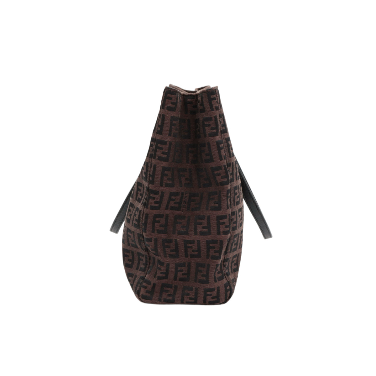 FENDI Vintage Brown & Black Zucca FF Canvas Tote Bag [Used]