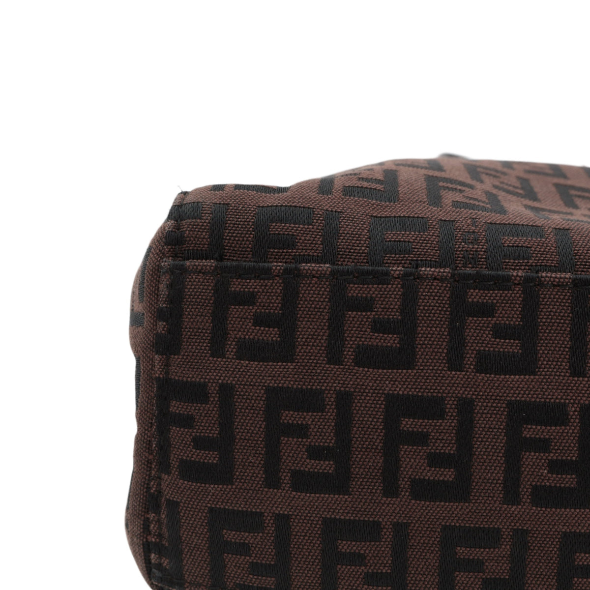 FENDI Vintage Brown & Black Zucca FF Canvas Tote Bag [Used]