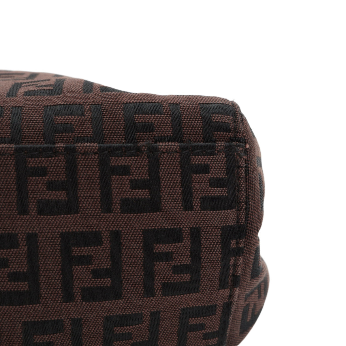 FENDI Vintage Brown & Black Zucca FF Canvas Tote Bag [Used]