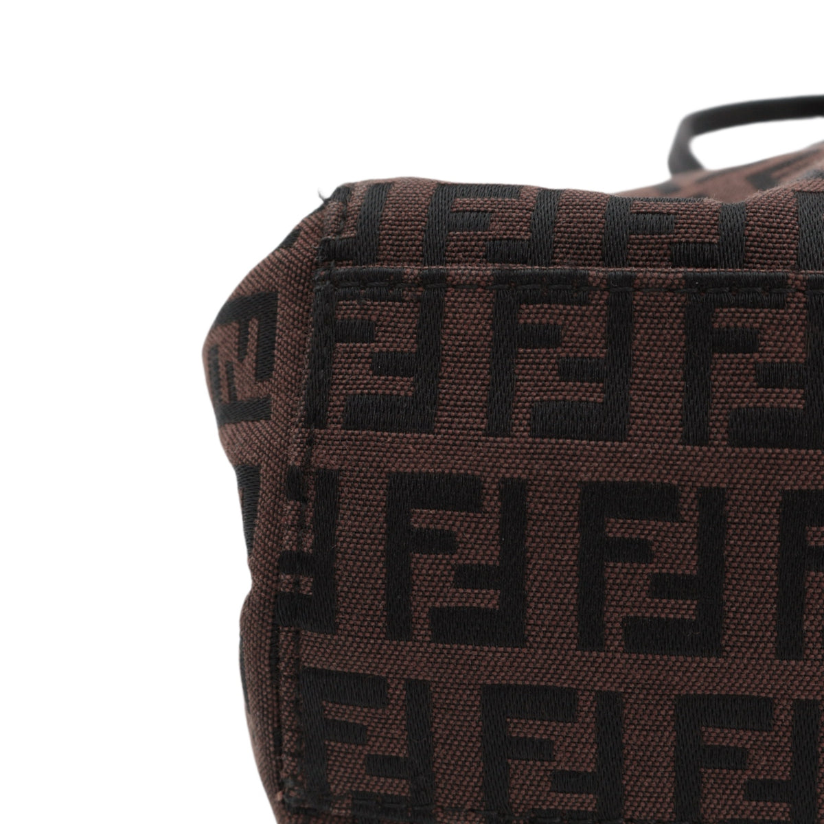 FENDI Vintage Brown & Black Zucca FF Canvas Tote Bag [Used]