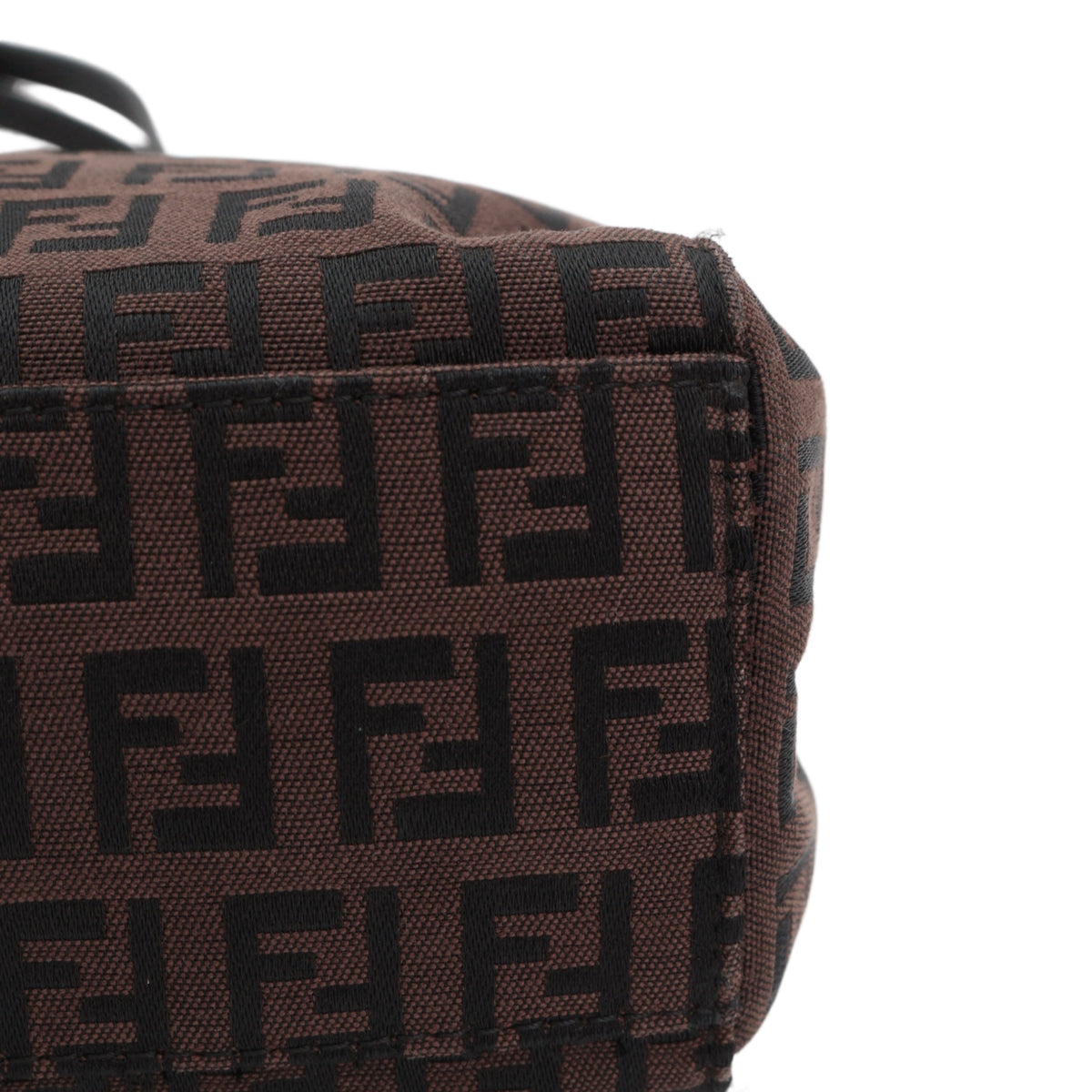 FENDI Vintage Brown & Black Zucca FF Canvas Tote Bag [Used]