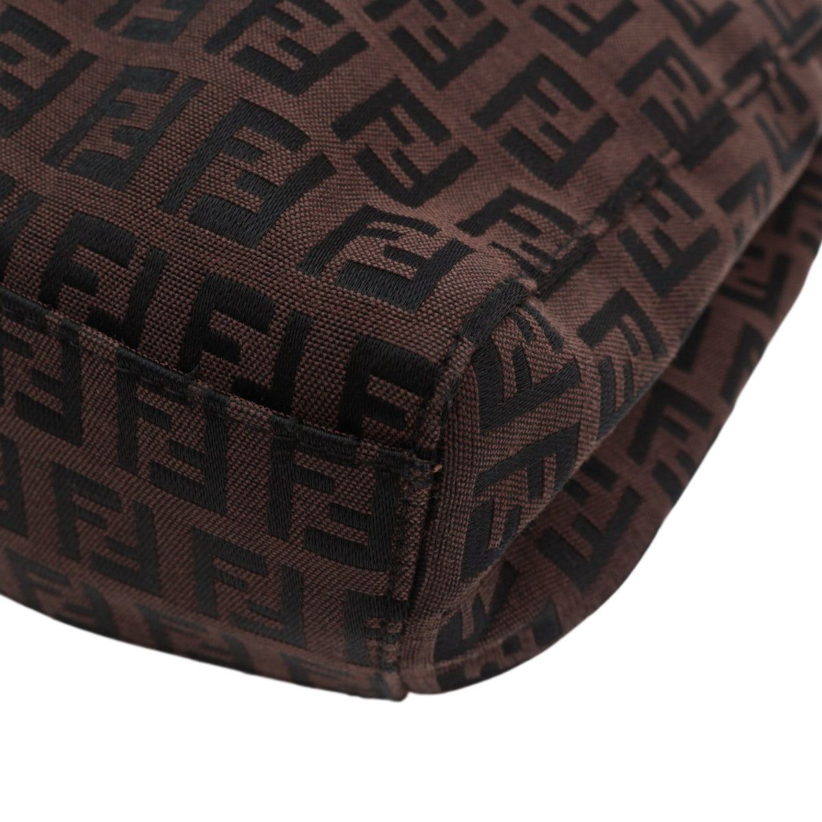 FENDI Vintage Brown & Black Zucca FF Canvas Tote Bag [Used]