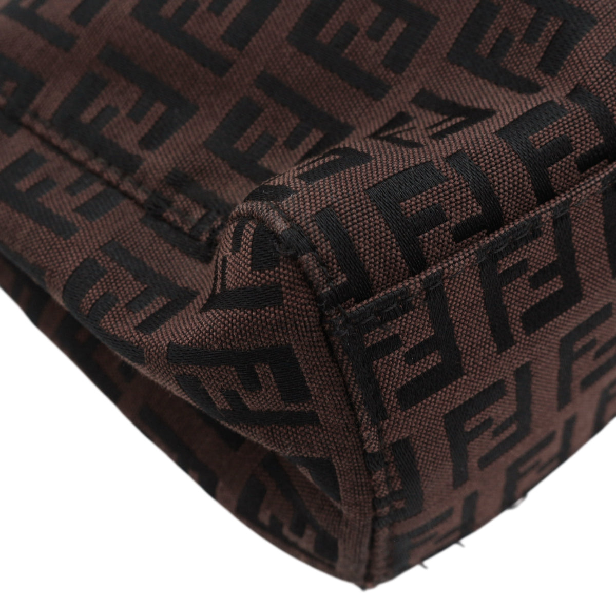 FENDI Vintage Brown & Black Zucca FF Canvas Tote Bag [Used]