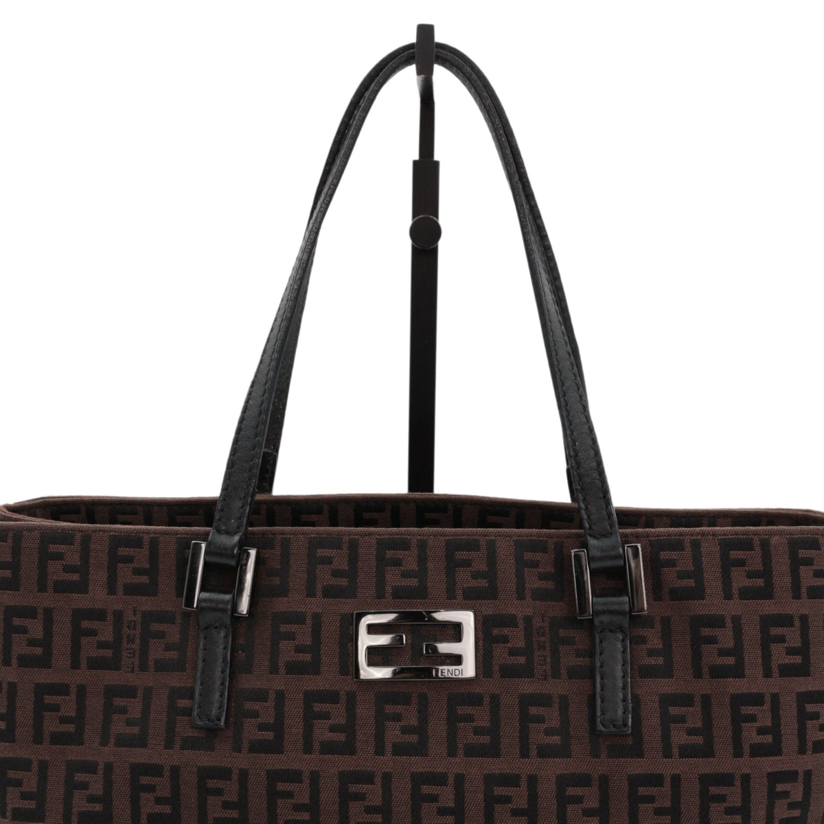 FENDI Vintage Brown & Black Zucca FF Canvas Tote Bag [Used]