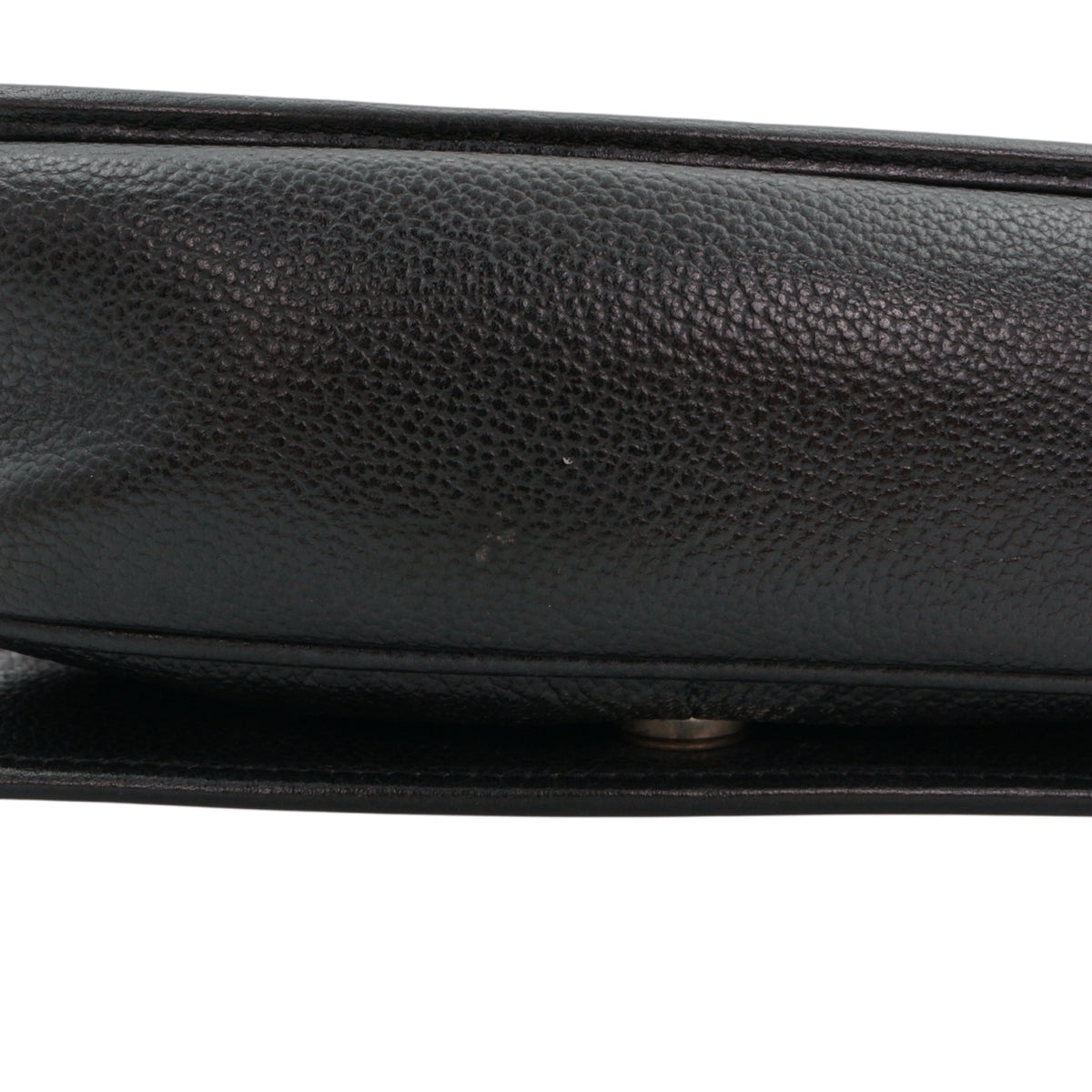 YVES SAINT LAURENT Vintage Black Leather YSL Logo Flap Shoulder Bag [Used]