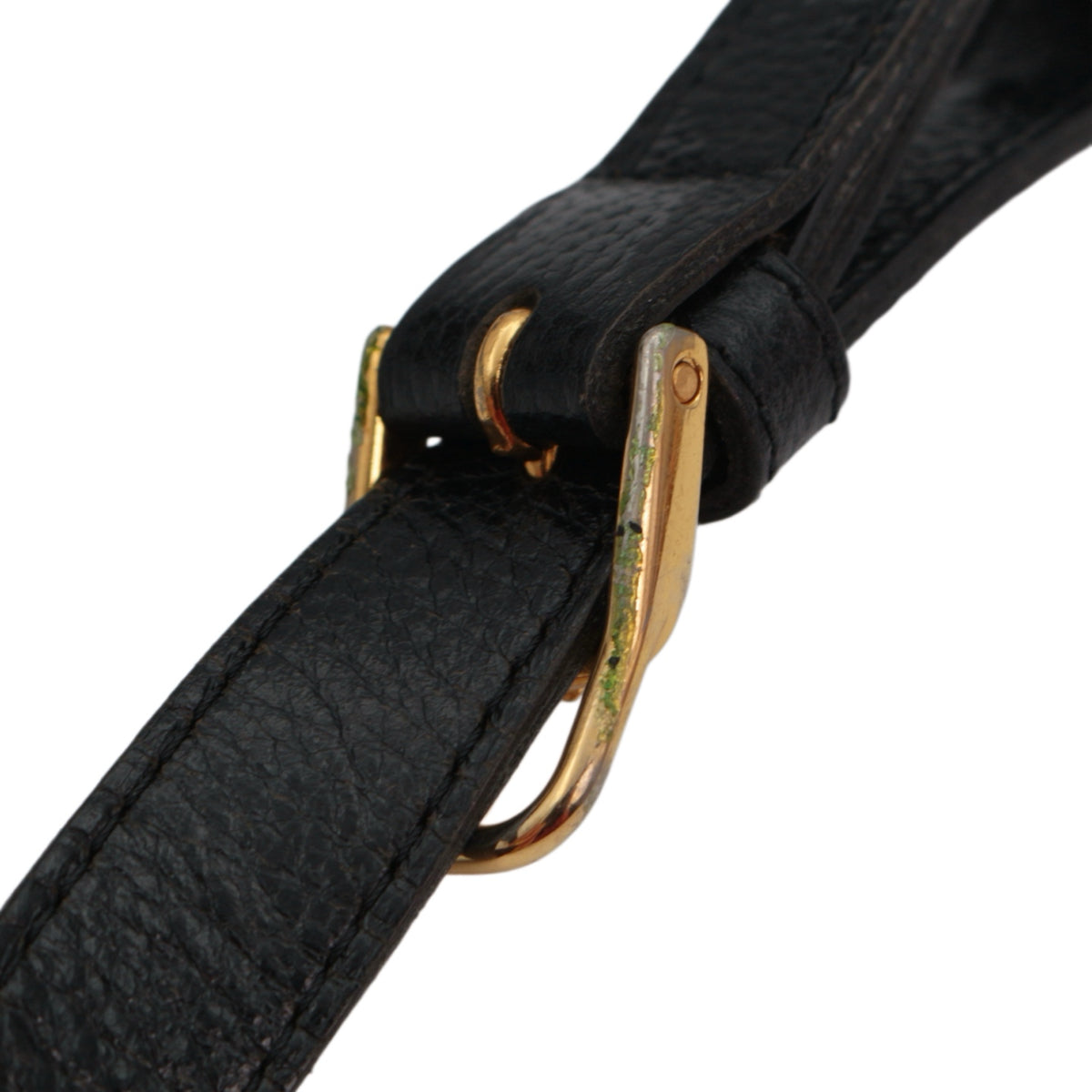 YVES SAINT LAURENT Vintage Black Leather YSL Logo Flap Shoulder Bag [Used]