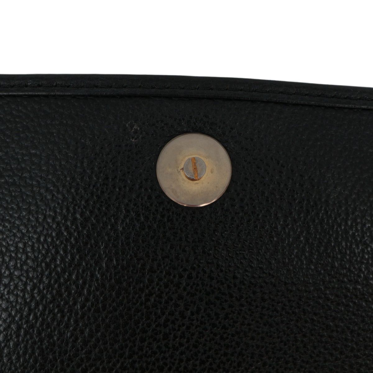 YVES SAINT LAURENT Vintage Black Leather YSL Logo Flap Shoulder Bag [Used]