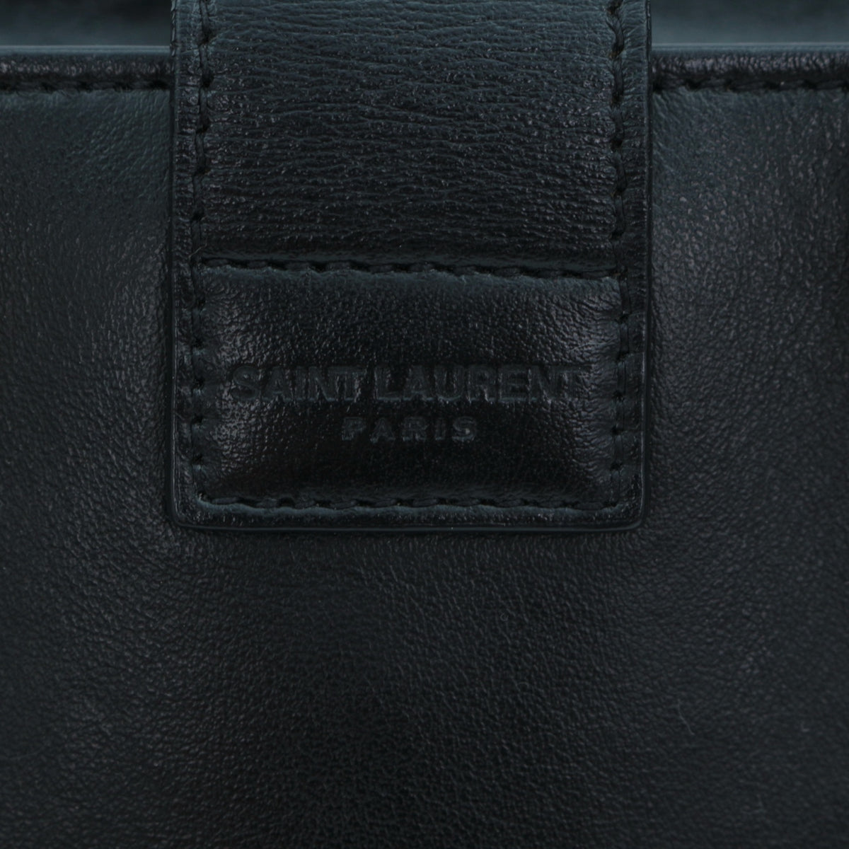 YVES SAINT LAURENT Vintage Black Leather YSL Logo Flap Shoulder Bag [Used]
