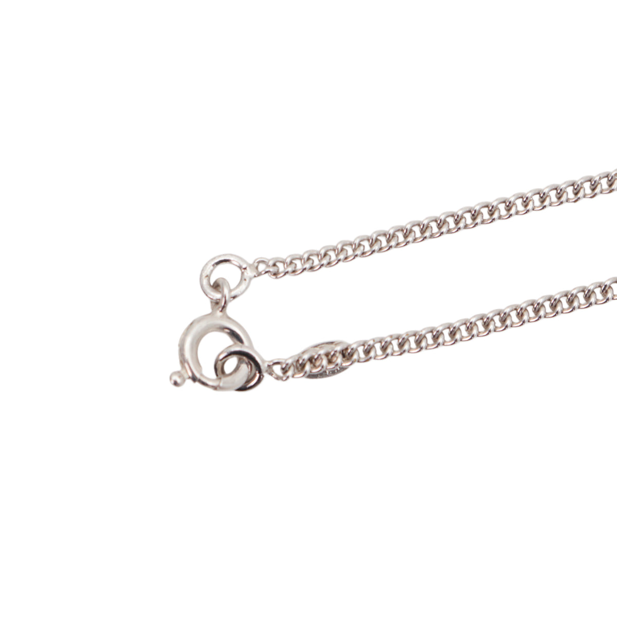 CHANEL 07V Black & Silver Double CC Pendant Necklace [Used]