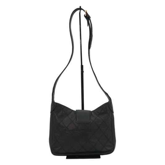 CHANEL Vintage Black Quilted Leather CC Turnlock Shoulder Bag [Used]