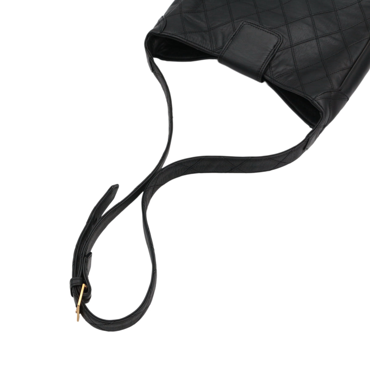 CHANEL Vintage Black Quilted Leather CC Turnlock Shoulder Bag [Used]