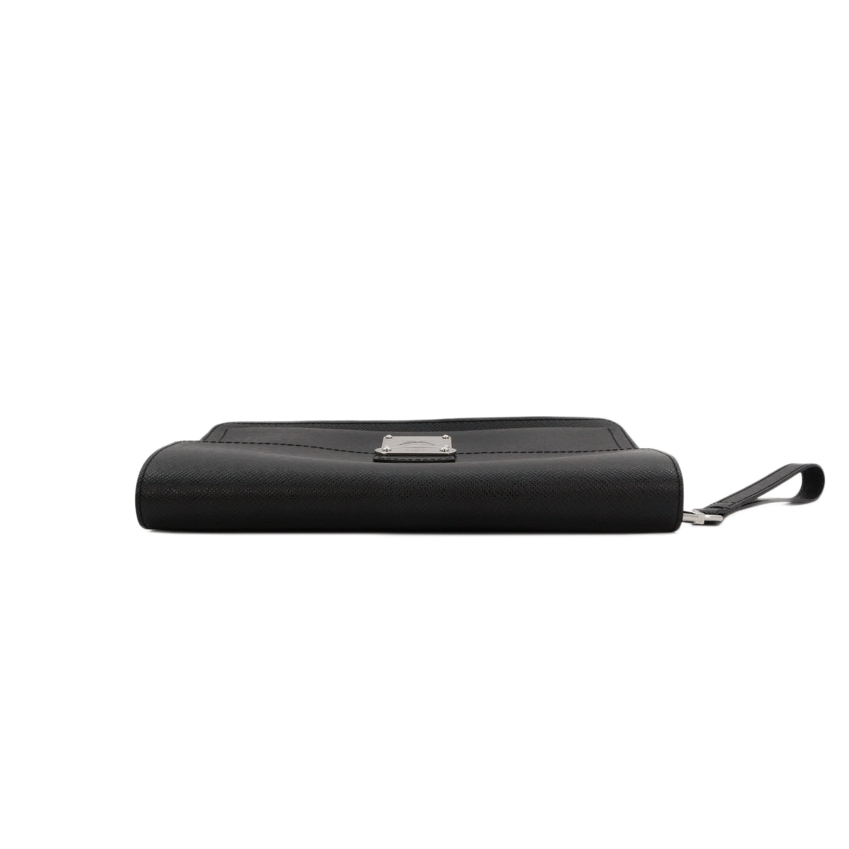 LOUIS VUITTON Black Taiga Leather S-Lock Clutch Bag M32592 [Used]