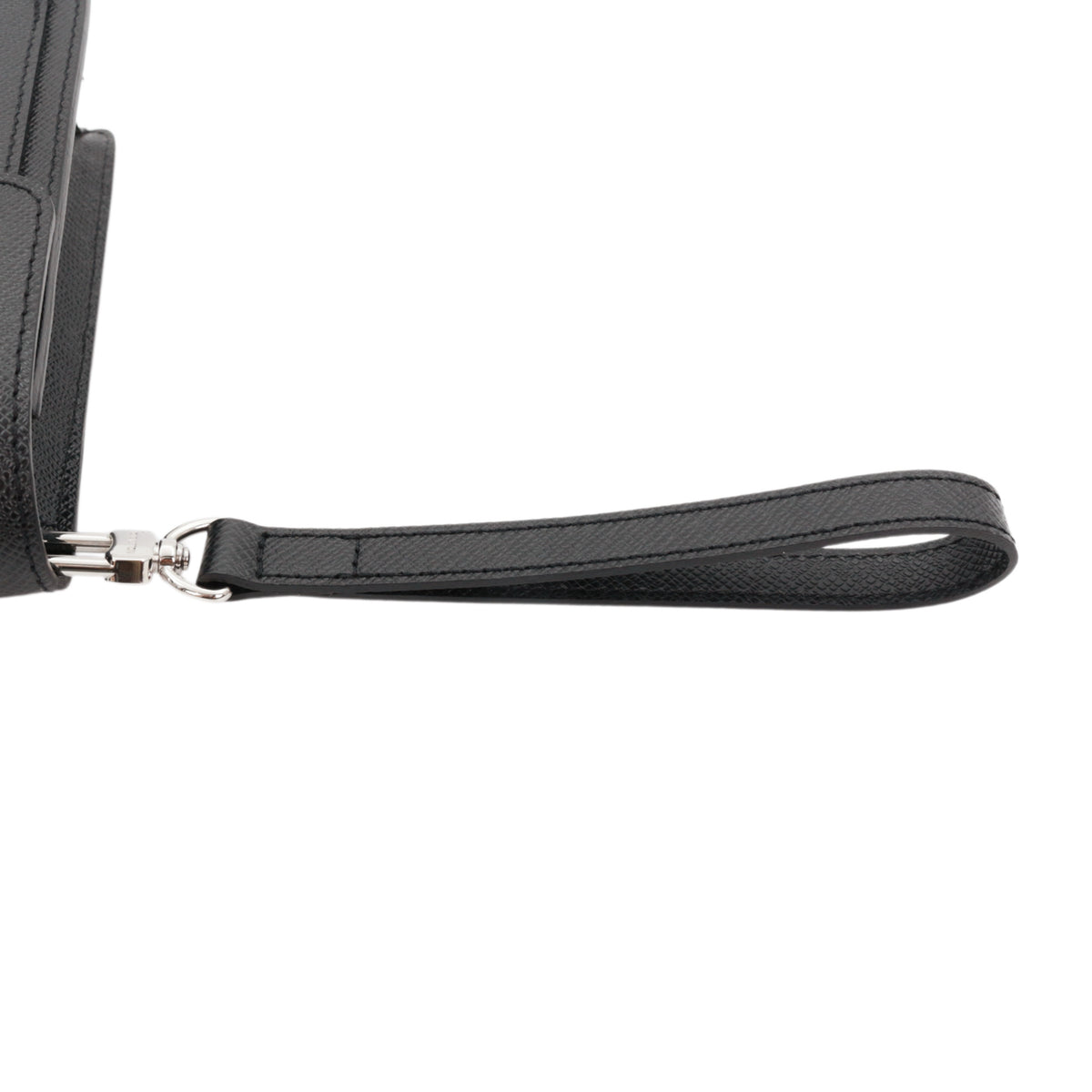 LOUIS VUITTON Black Taiga Leather S-Lock Clutch Bag M32592 [Used]