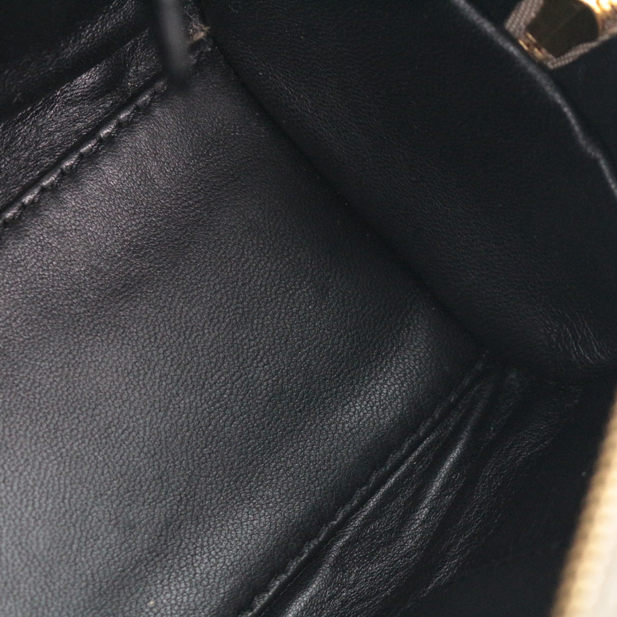 CELINE Black Shiny Calfskin Teen Triomphe Shoulder Bag [Used]