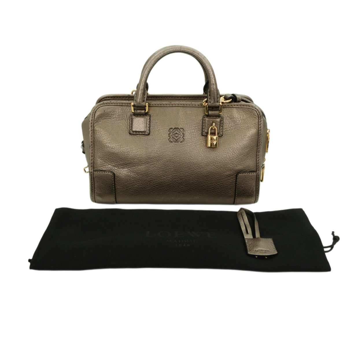 LOEWE Metallic Bronze Leather Amazona 22 Bag [Used]
