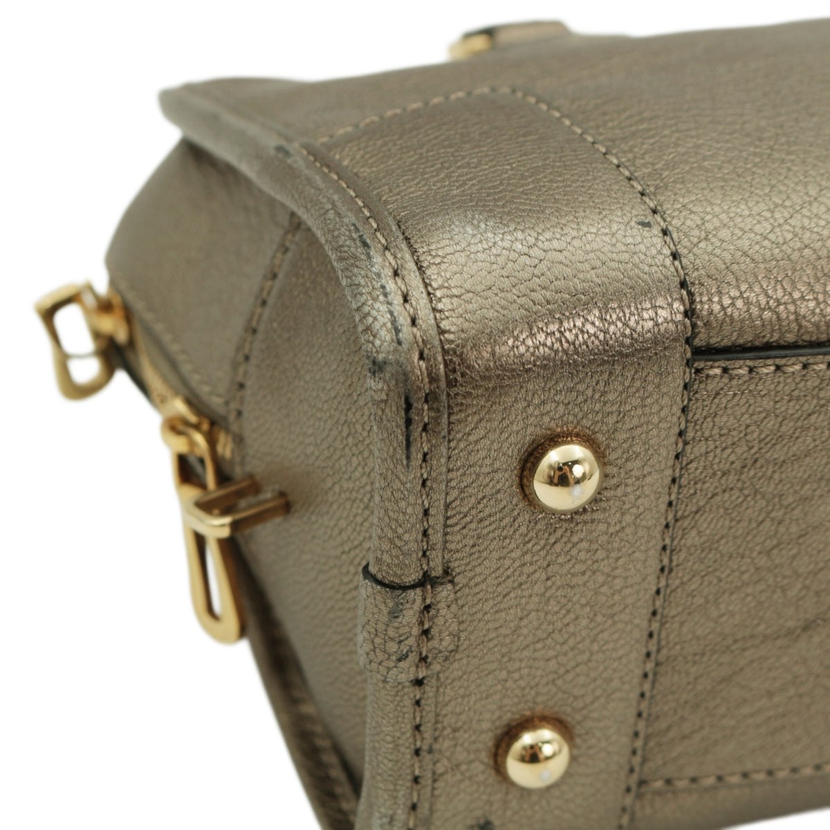 LOEWE Metallic Bronze Leather Amazona 22 Bag [Used]