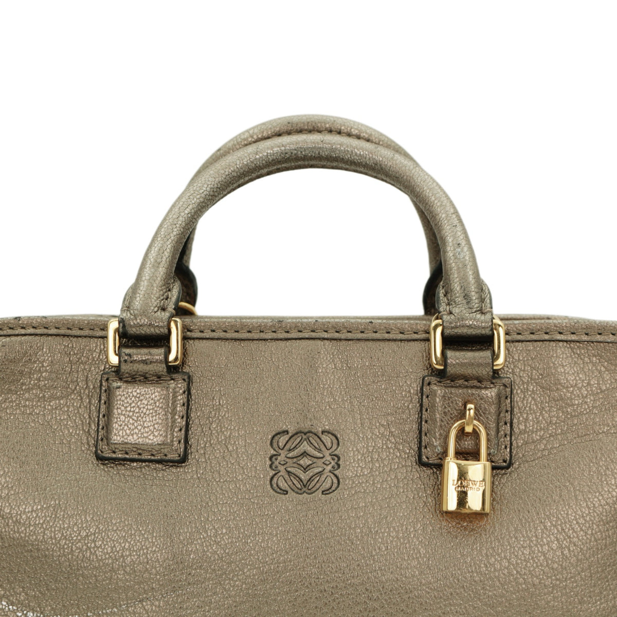 LOEWE Metallic Bronze Leather Amazona 22 Bag [Used]