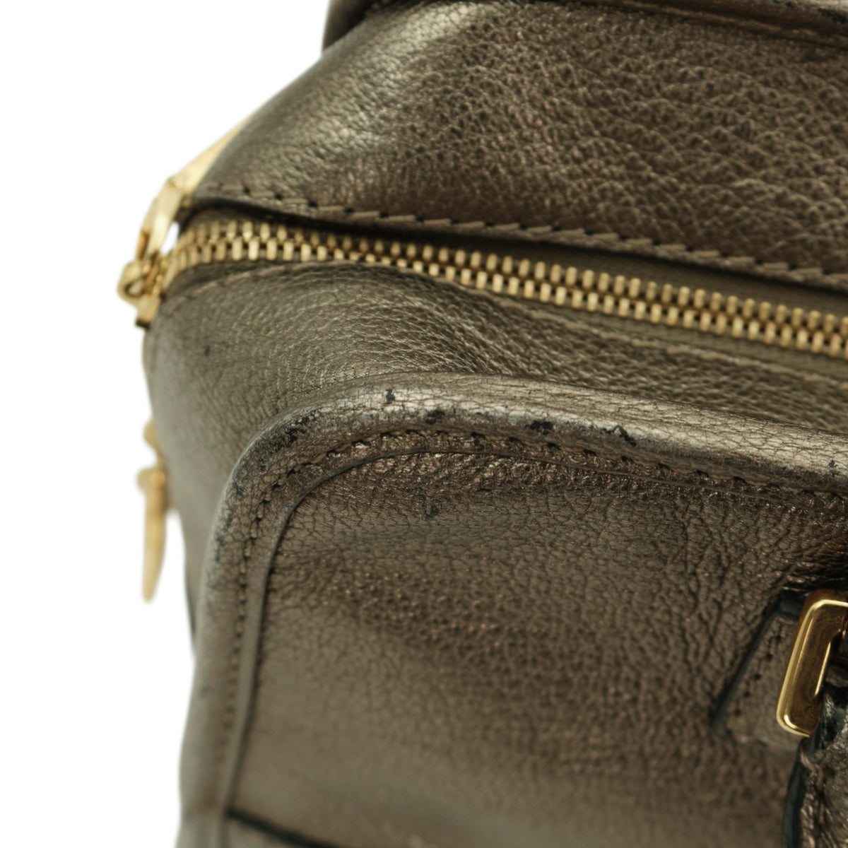 LOEWE Metallic Bronze Leather Amazona 22 Bag [Used]