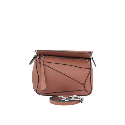 LOEWE Tan Leather Mini Puzzle Bag [Used]