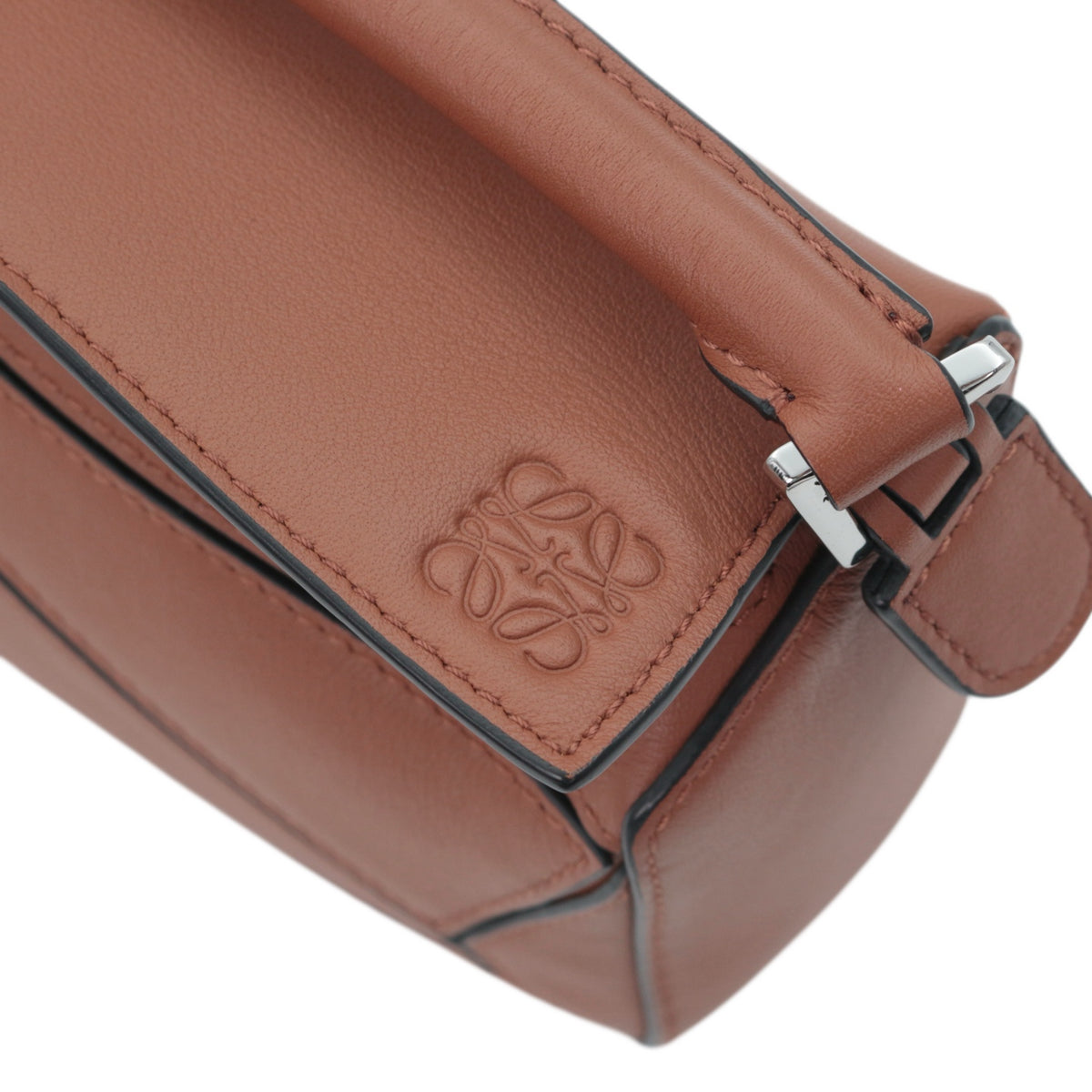 LOEWE Tan Leather Mini Puzzle Bag [Used]