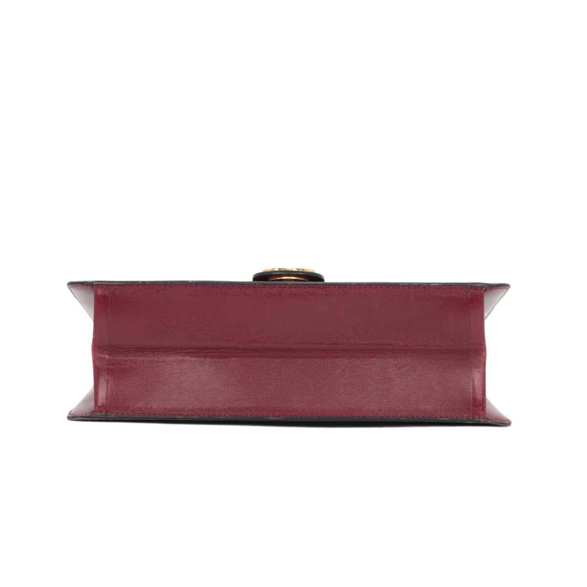 CHANEL Vintage Burgundy Box Calfskin Leather CC Chain Shoulder Bag [Used]