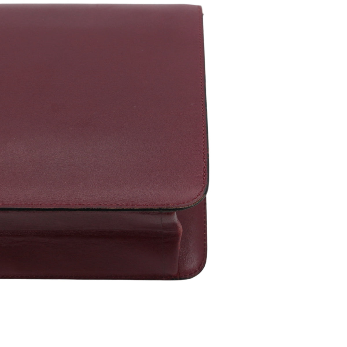 CHANEL Vintage Burgundy Box Calfskin Leather CC Chain Shoulder Bag [Used]
