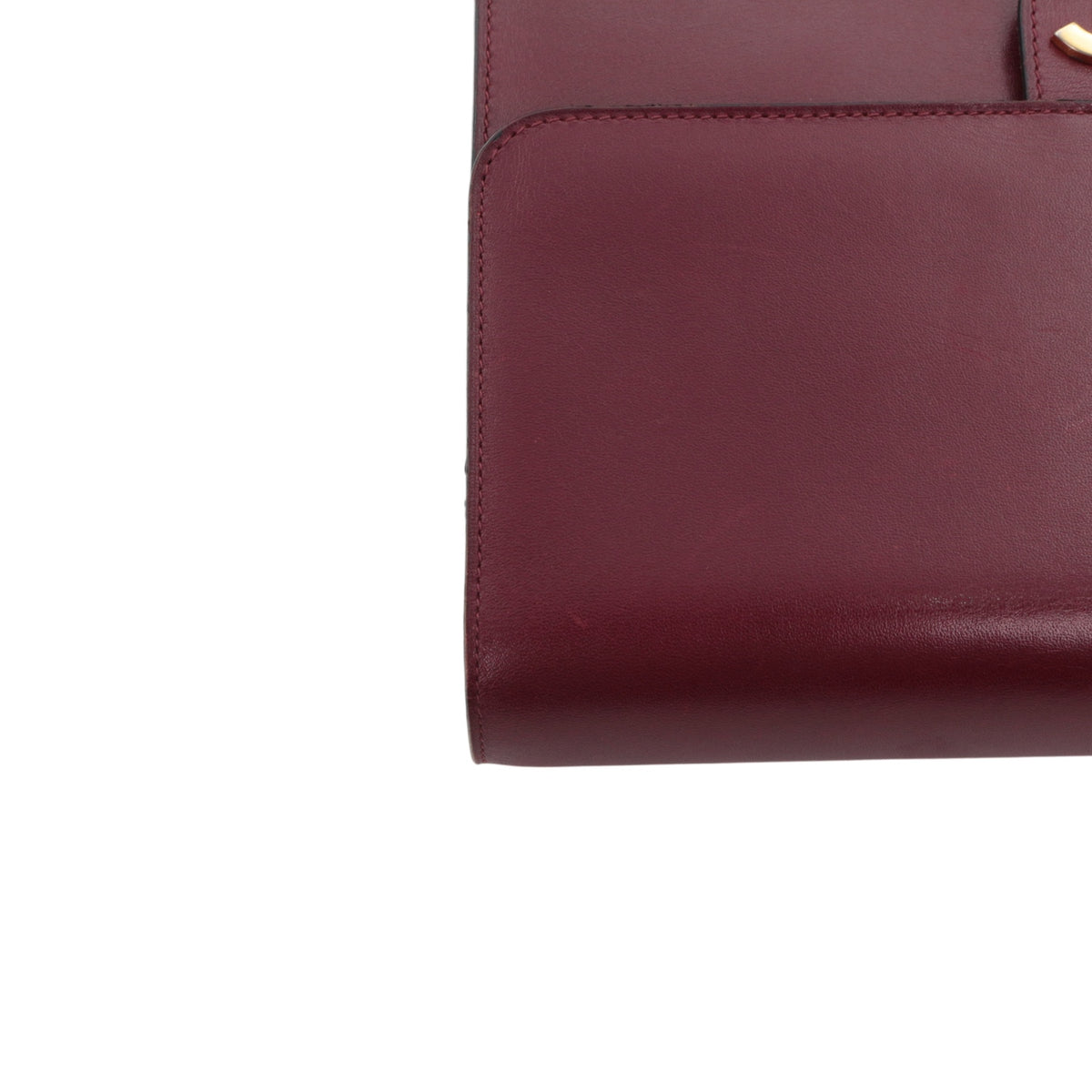 CHANEL Vintage Burgundy Box Calfskin Leather CC Chain Shoulder Bag [Used]