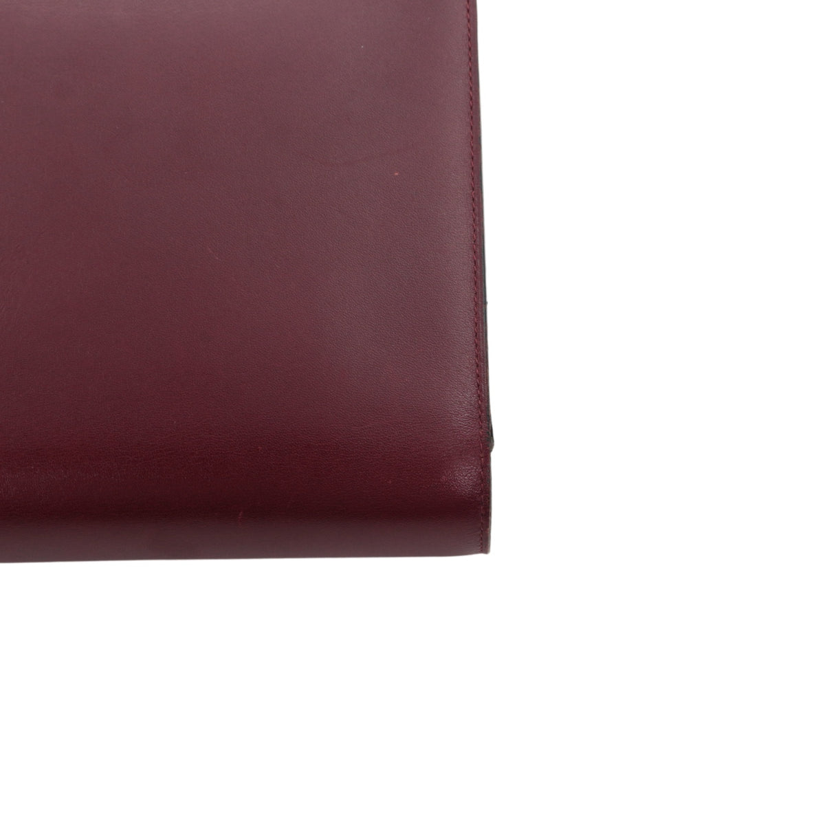 CHANEL Vintage Burgundy Box Calfskin Leather CC Chain Shoulder Bag [Used]