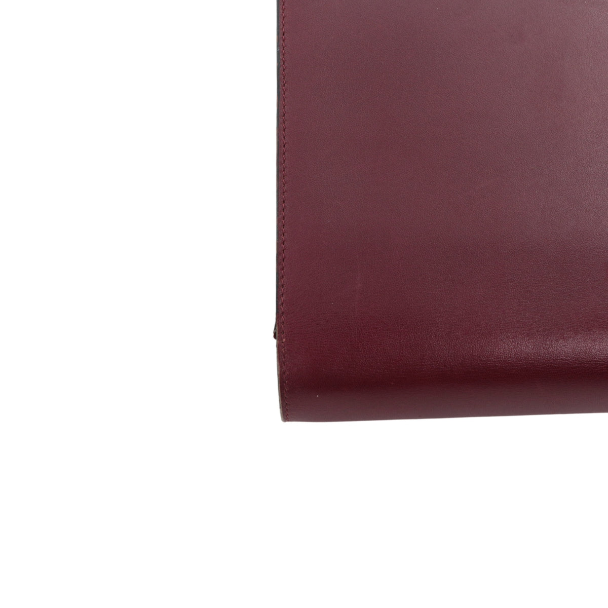 CHANEL Vintage Burgundy Box Calfskin Leather CC Chain Shoulder Bag [Used]