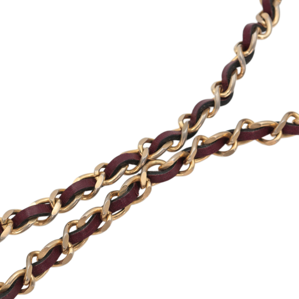 CHANEL Vintage Burgundy Box Calfskin Leather CC Chain Shoulder Bag [Used]