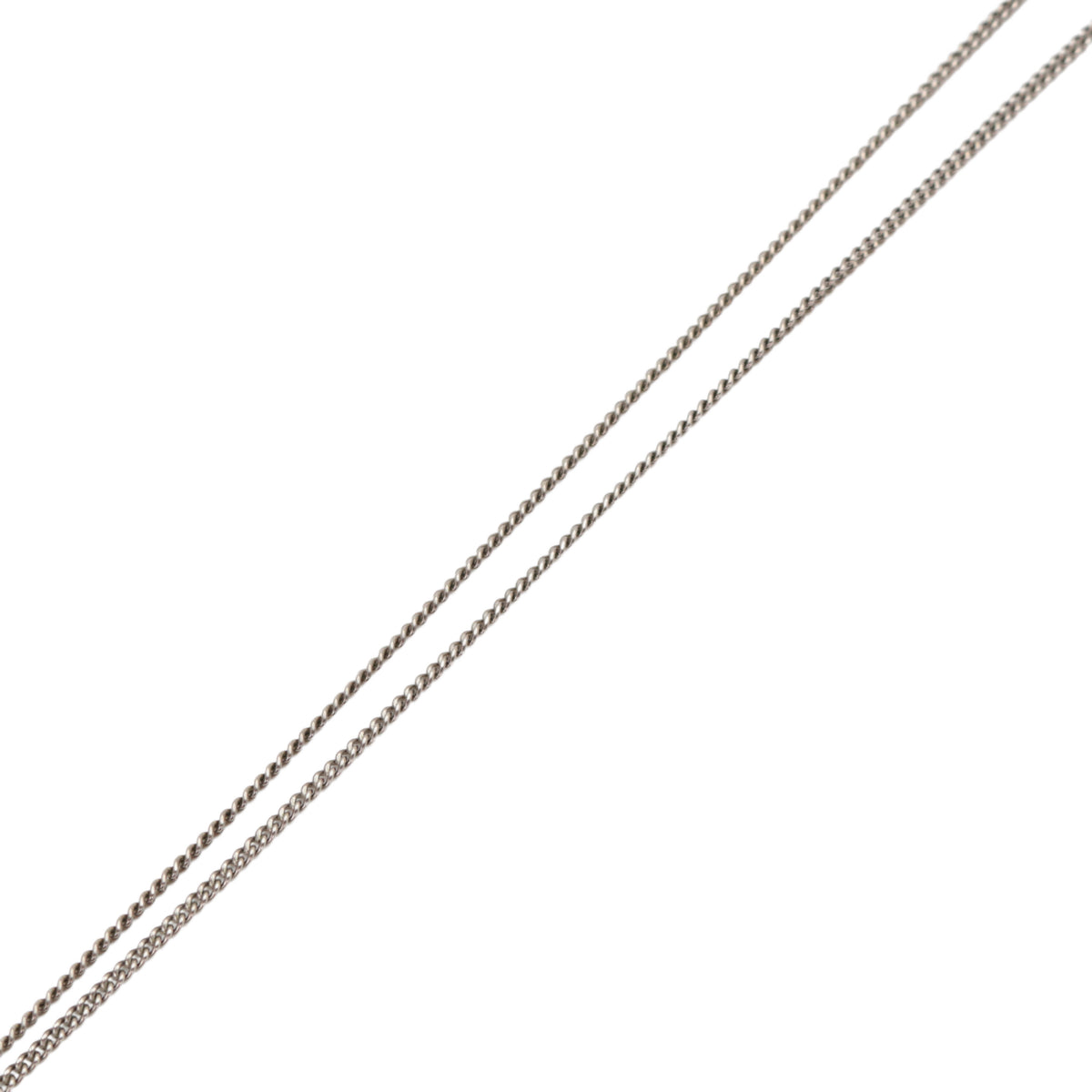 CHANEL Silver-Tone Crystal-Embellished CC Pendant Necklace B11V [Used]