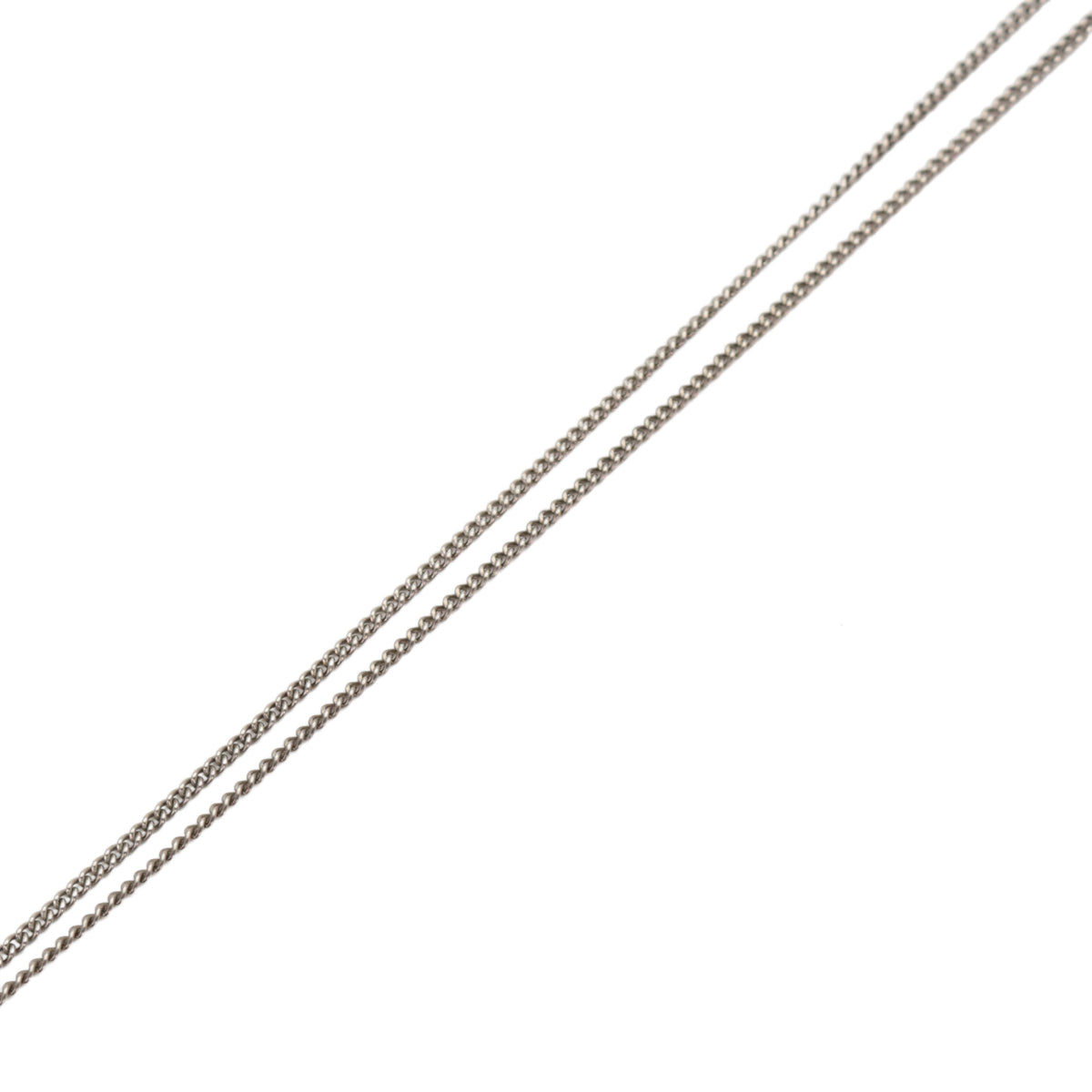 CHANEL Silver-Tone Crystal-Embellished CC Pendant Necklace B11V [Used]
