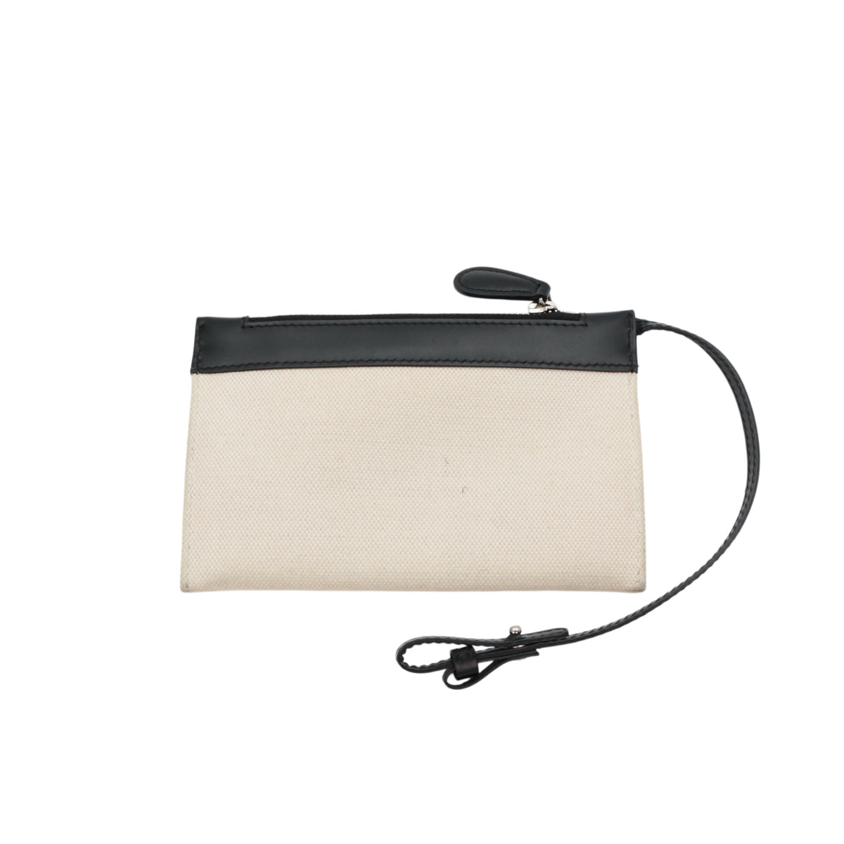 BALENCIAGA Black & White Canvas Navy Cabas XS Tote Bag [Used]