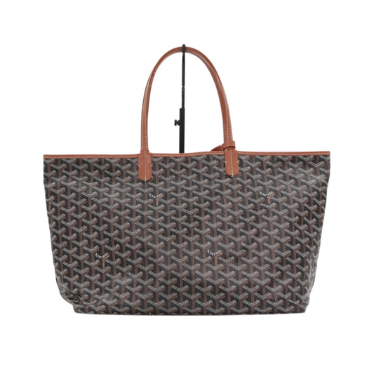 GOYARD Saint Louis PM Brown Goyardine Canvas Tote Bag [Used]