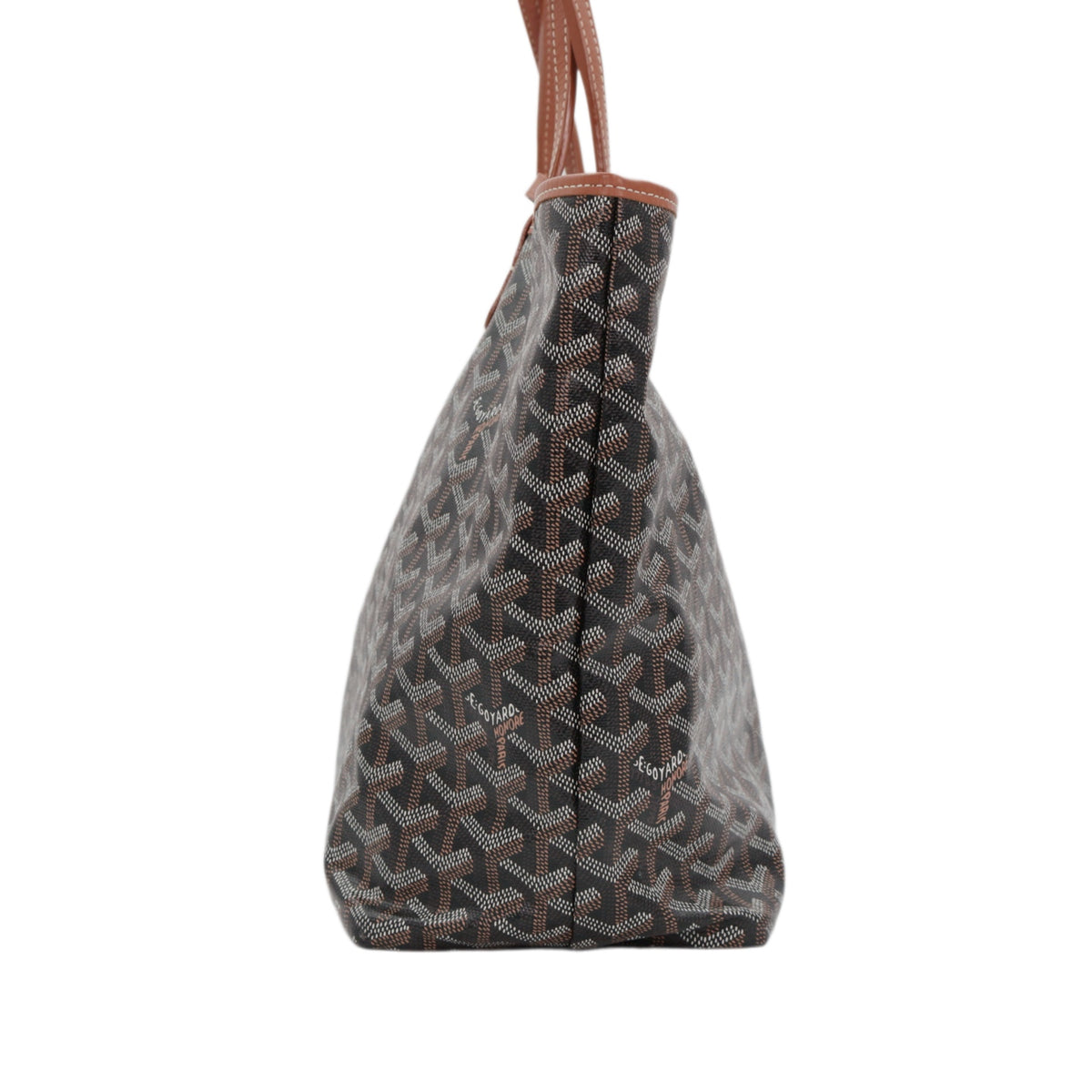 GOYARD Saint Louis PM Brown Goyardine Canvas Tote Bag [Used]