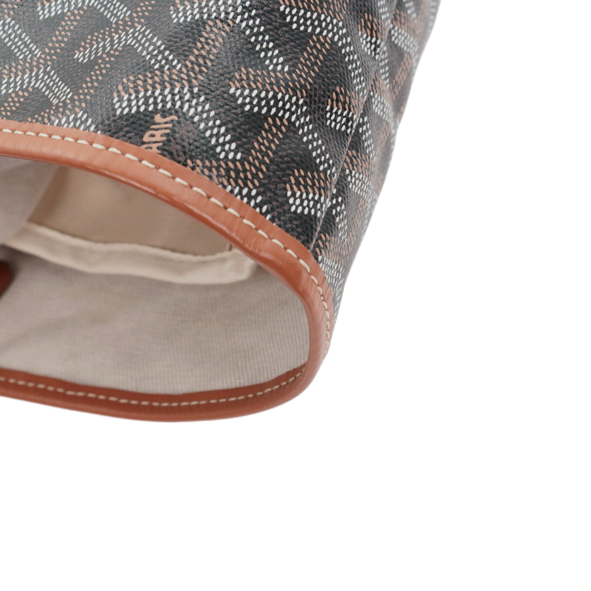 GOYARD Saint Louis PM Brown Goyardine Canvas Tote Bag [Used]