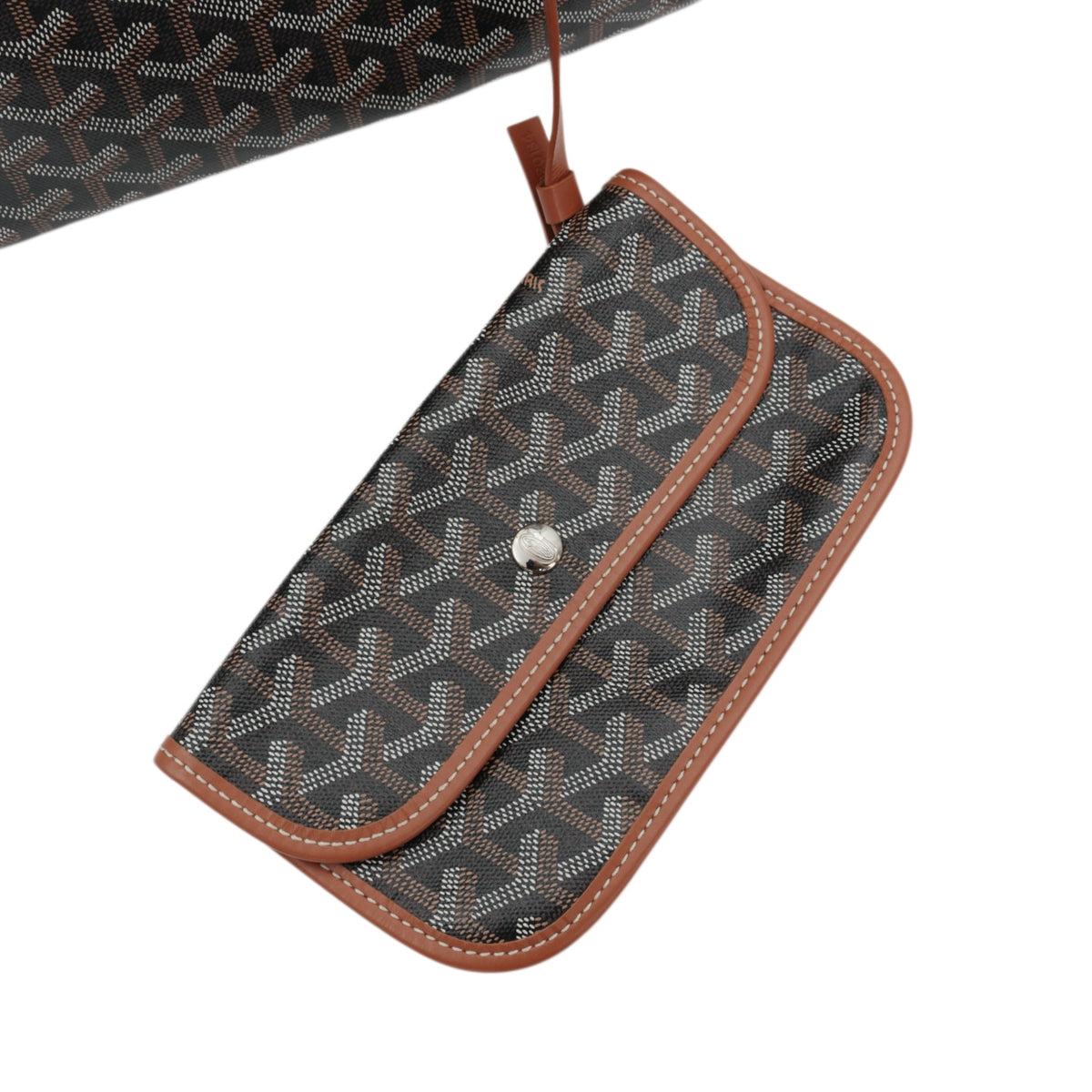GOYARD Saint Louis PM Brown Goyardine Canvas Tote Bag [Used]