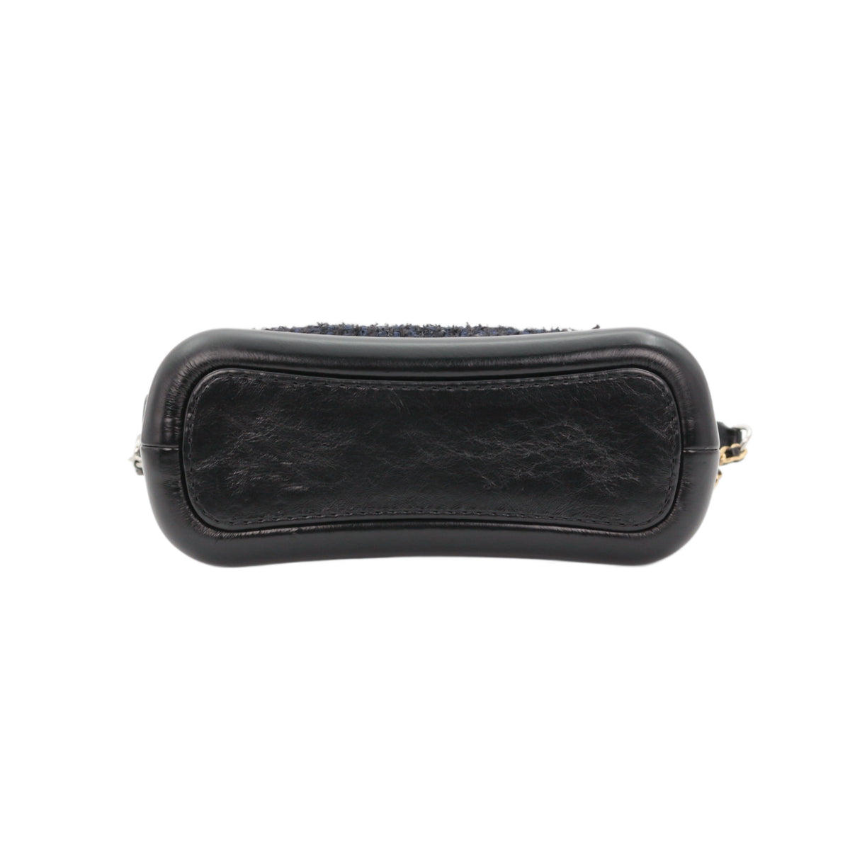 CHANEL Navy Blue & Black Tweed Gabrielle Small Hobo Bag [Used]