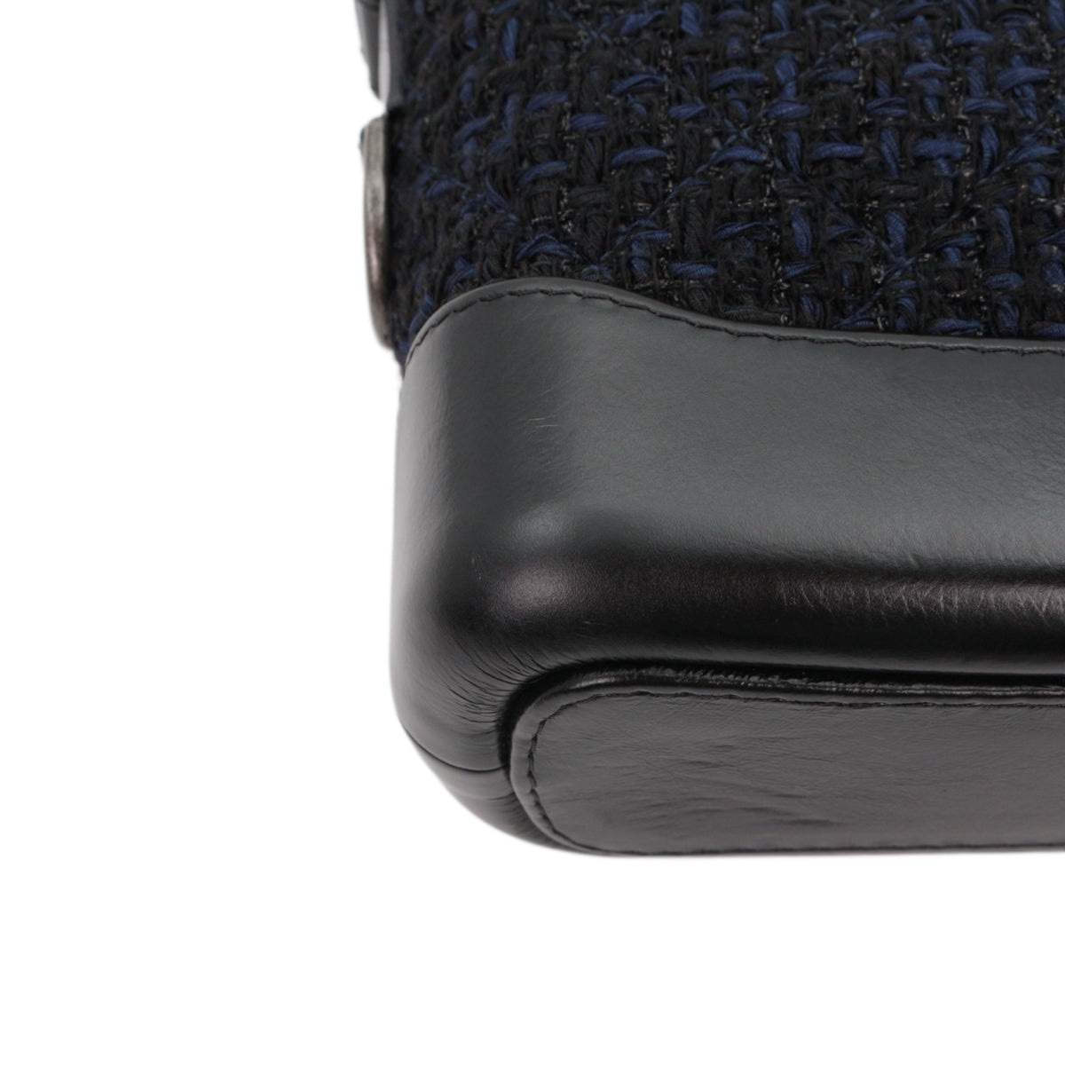 CHANEL Navy Blue & Black Tweed Gabrielle Small Hobo Bag [Used]