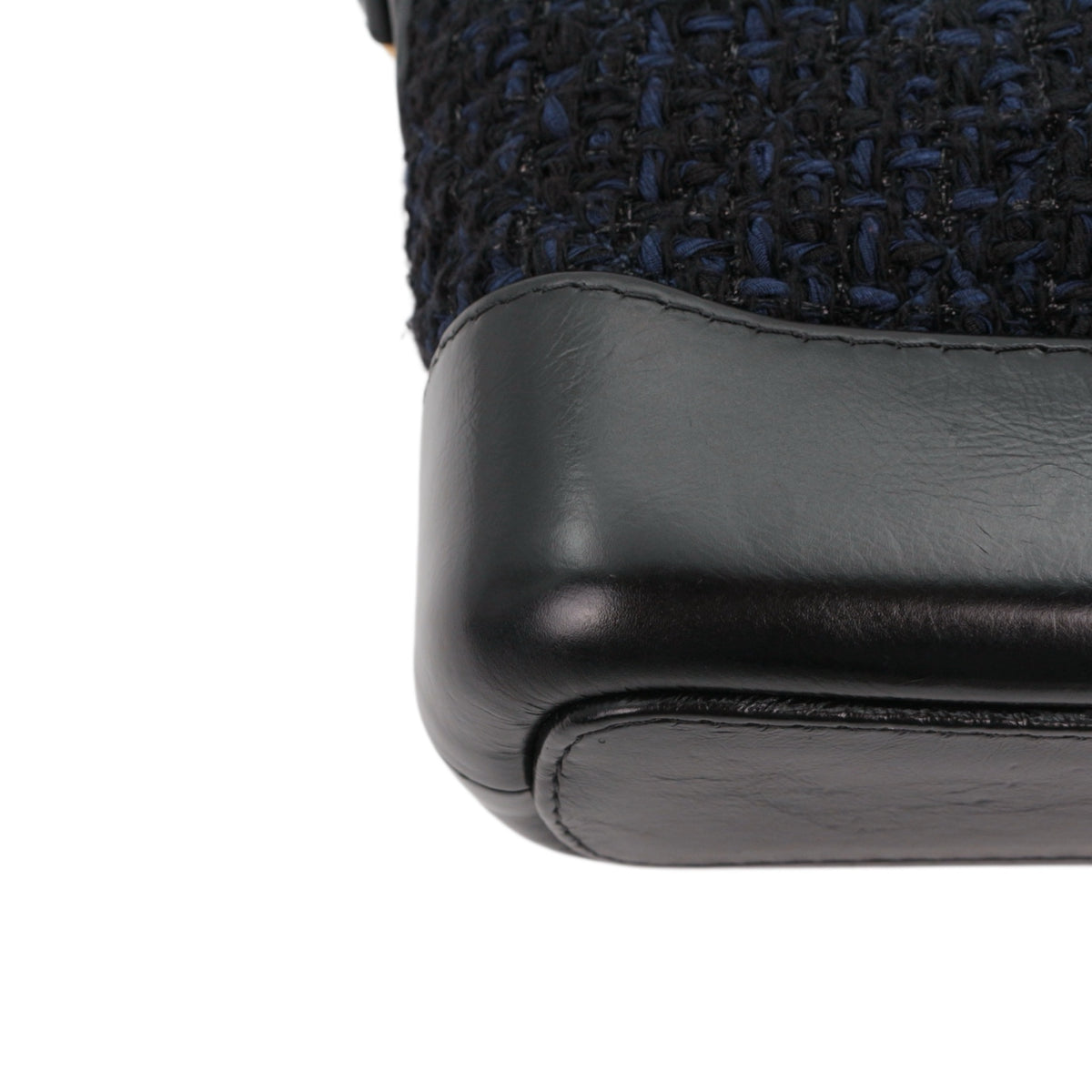 CHANEL Navy Blue & Black Tweed Gabrielle Small Hobo Bag [Used]