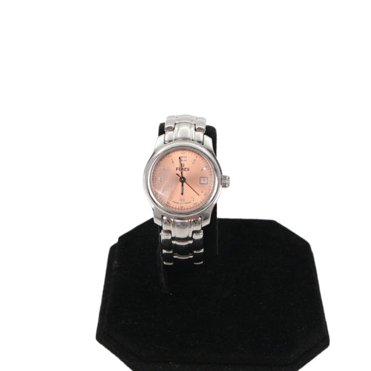FENDI Orologi 210L Pink Dial Stainless Steel Women's Watch [Used]