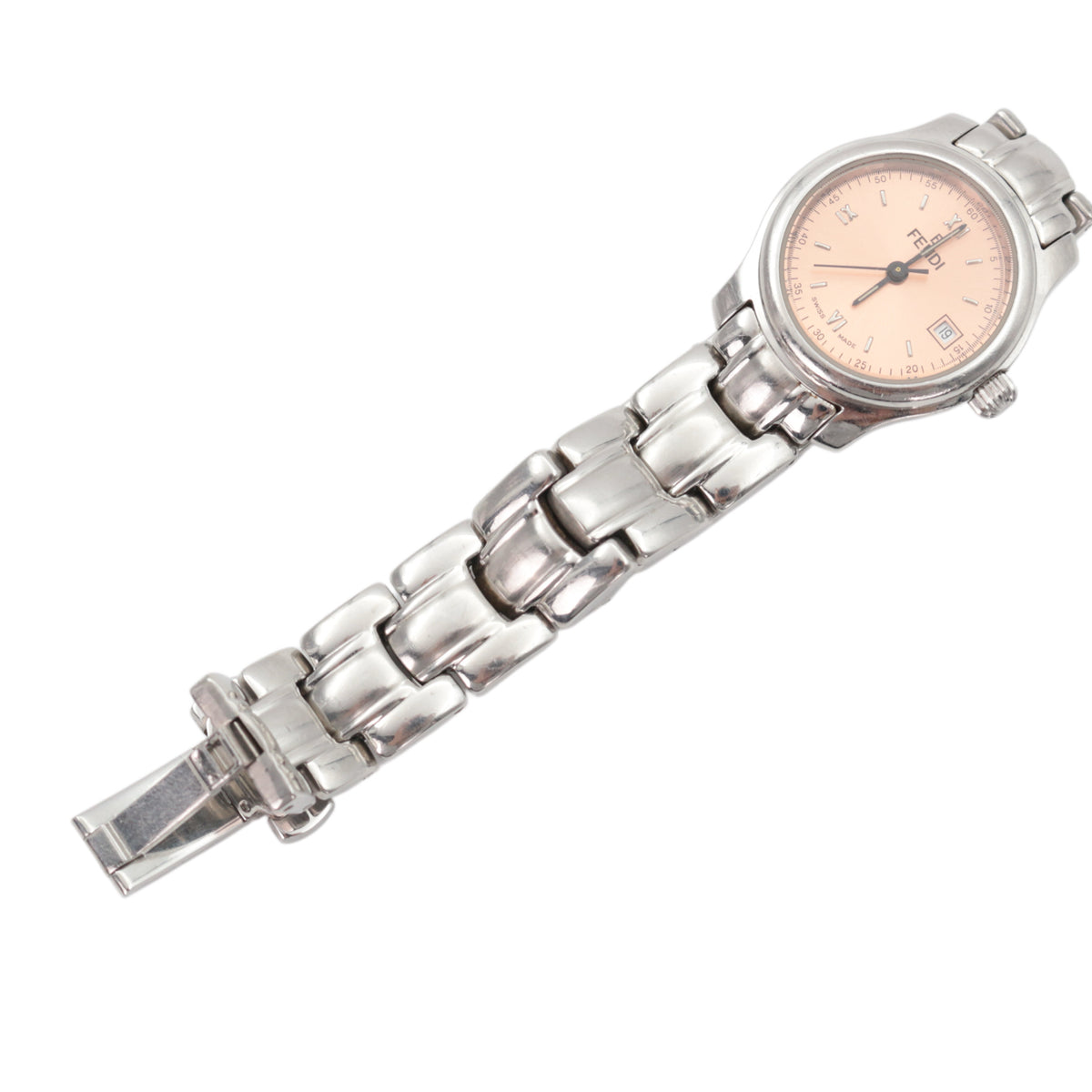 FENDI Orologi 210L Pink Dial Stainless Steel Women's Watch [Used]