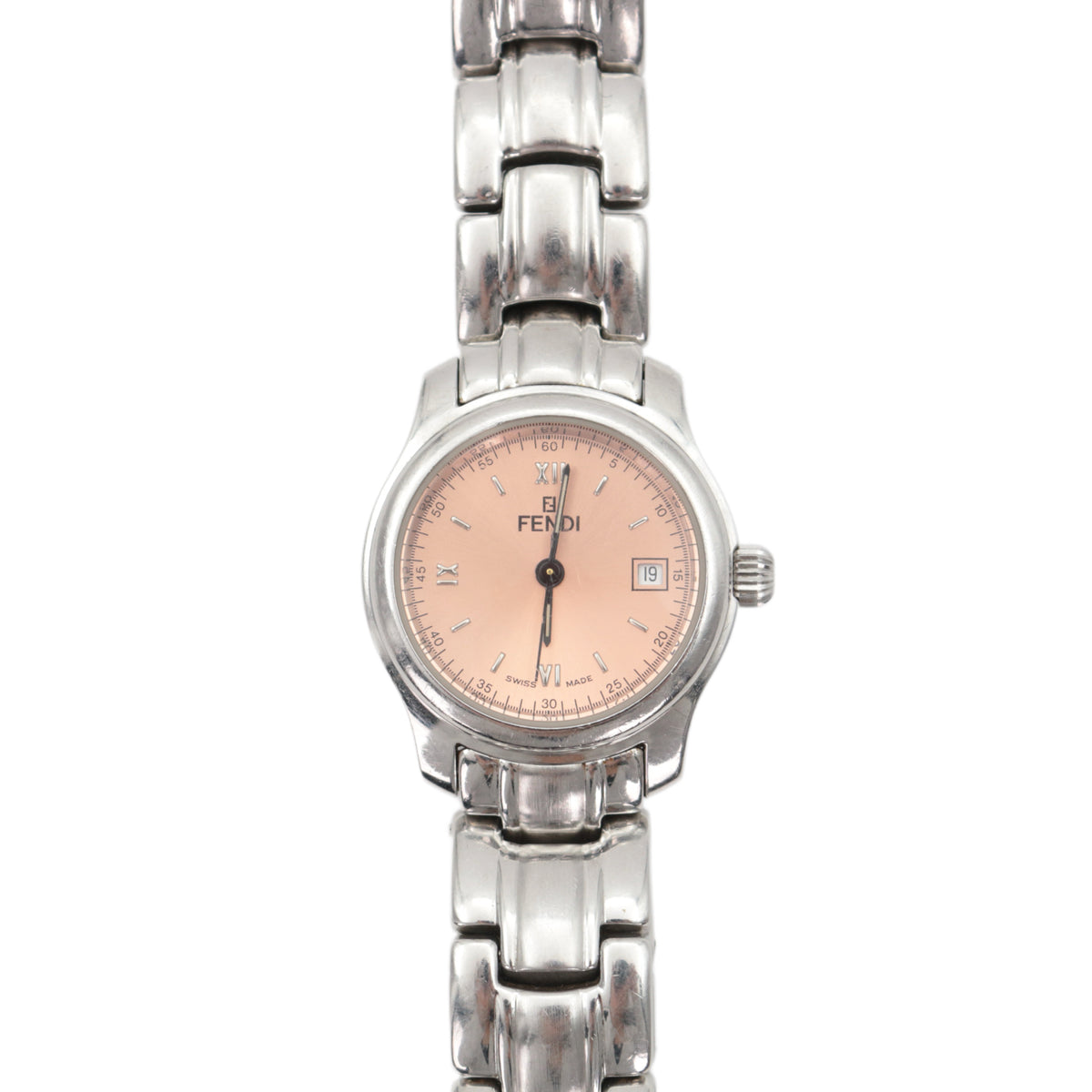 FENDI Orologi 210L Pink Dial Stainless Steel Women's Watch [Used]