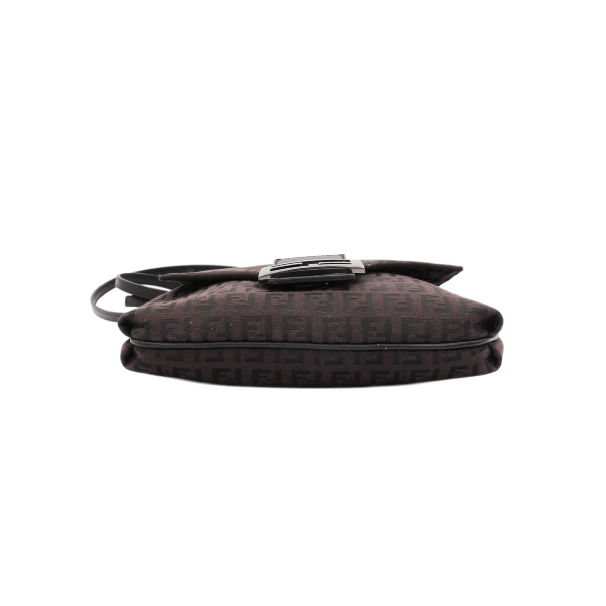 FENDI Brown Zucca FF Monogram Canvas Flap Crossbody Bag [Used]