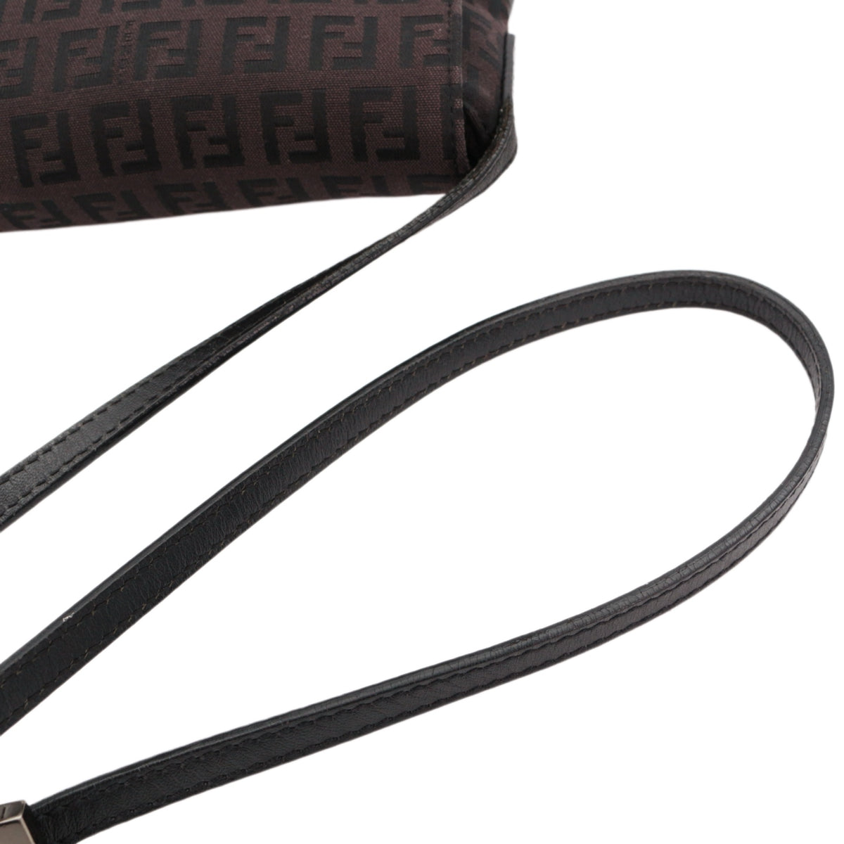 FENDI Brown Zucca FF Monogram Canvas Flap Crossbody Bag [Used]